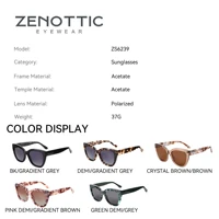 ZENOTTIC mode impression papillon lunettes de soleil polarisées à la main acétate lunettes de soleil pour les femmes conduite Protection UV400 2