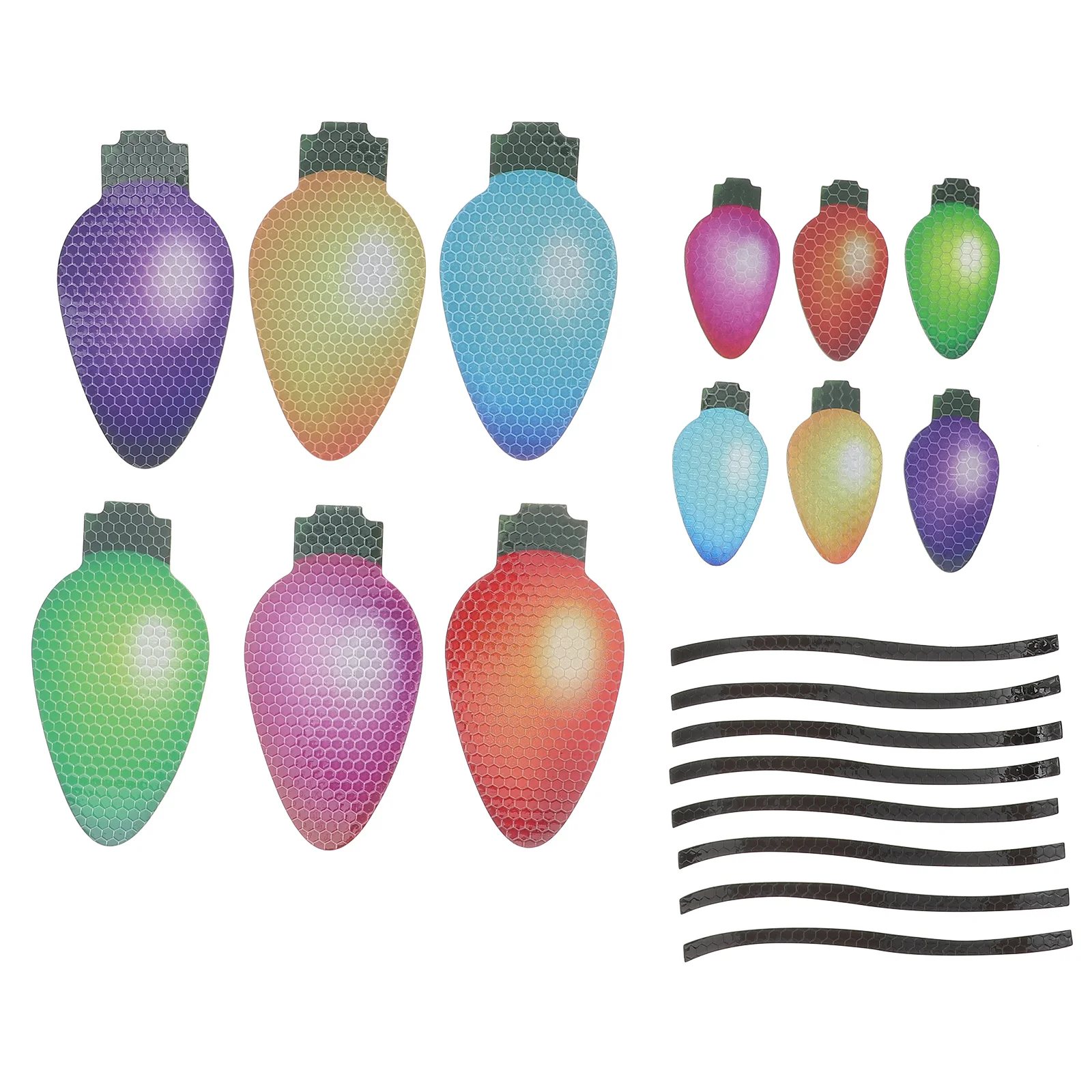 

Magnetic Christmas Bulbs Reflective Stickers Car Ornaments Magnets Party Decor and Wires Soft Elder Refrigerator