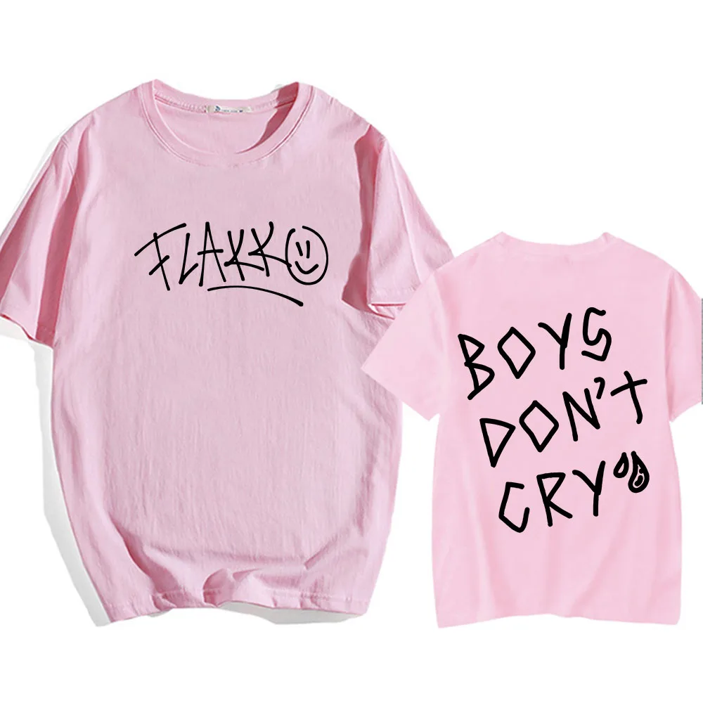 Rels B Flakk Lächeln T-shirt Jungen Don't Cry Brief Graphic Tee-shirt Baumwolle Sommer Casual Männer/Frauen Shirt Streetwear ropa De Mujer – Detail 4