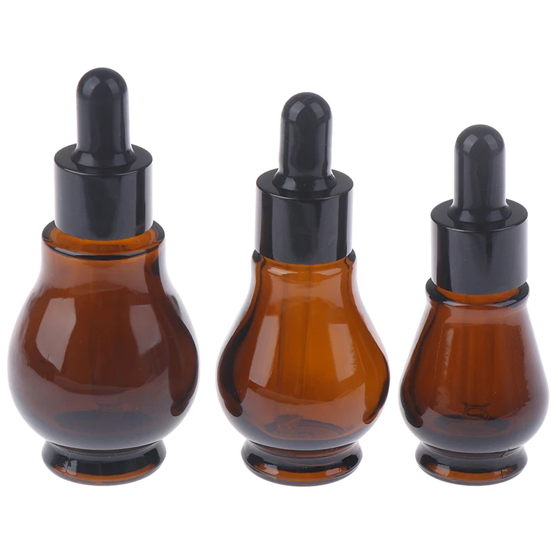 Dropper Bottle 10/20/30ml Empty brown Glass Dropper Bottles with Pipette for Essential Oil