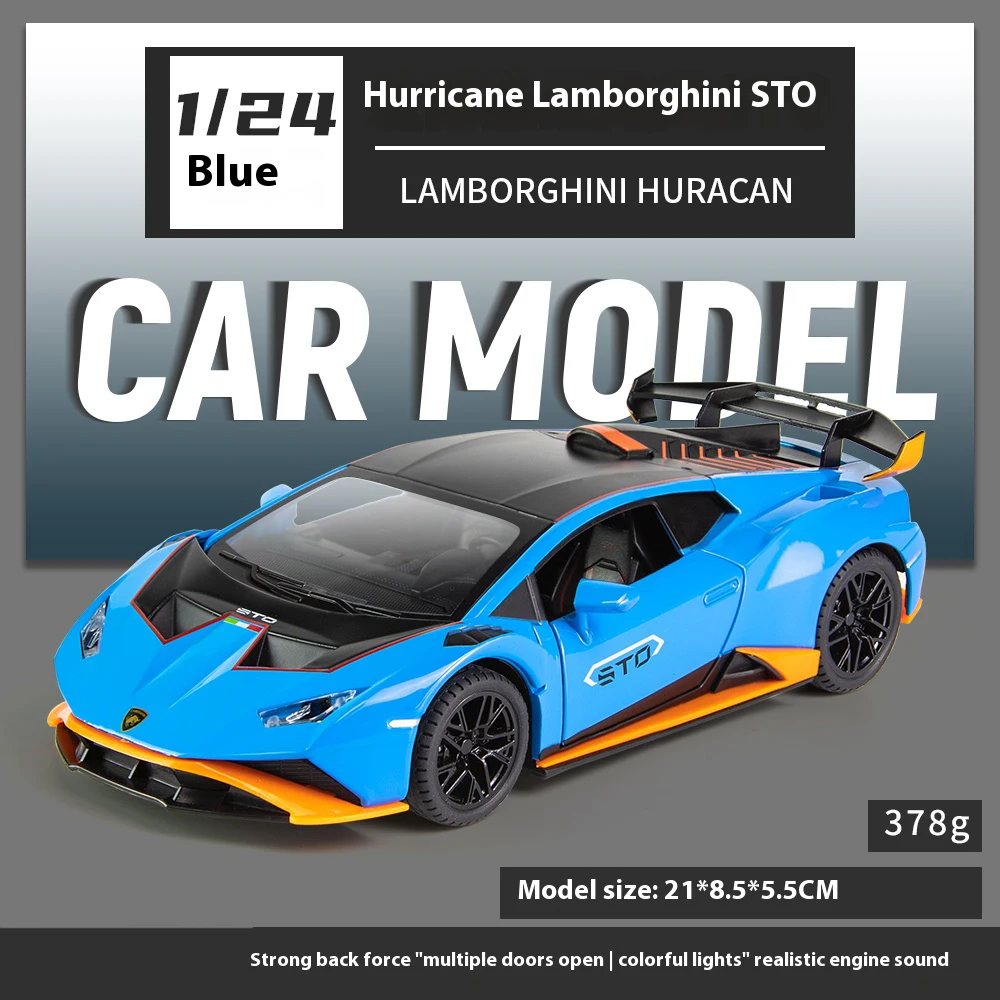 Topspeed 1:18 Lamborghini Huracán Bleu – Modèle Résine限量版, Cadeau Auto