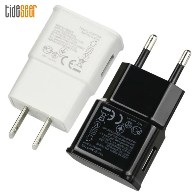 

100 шт., настенное зарядное устройство с мини-USB-портом, 5 В, 1 А, 2 А