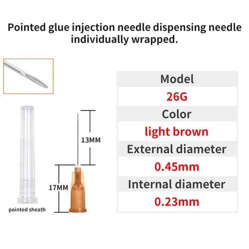 50pcs Pointed Injection Needle Dispensing Needle With Transparent Cap, Glue Tool, Individually Packaged Syringe Accessories - Image 11