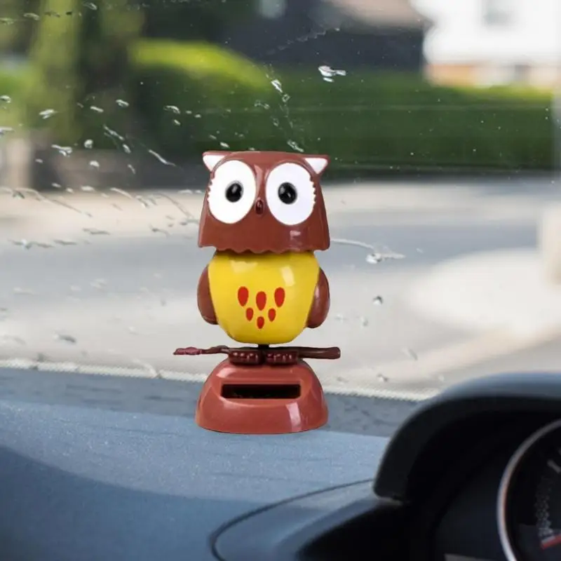 

Owl Car Decoration Cute Solar Car Accessories Dashboard Decorations Shaking Head Owl Dashboard Car Decor For Women Cute Girl