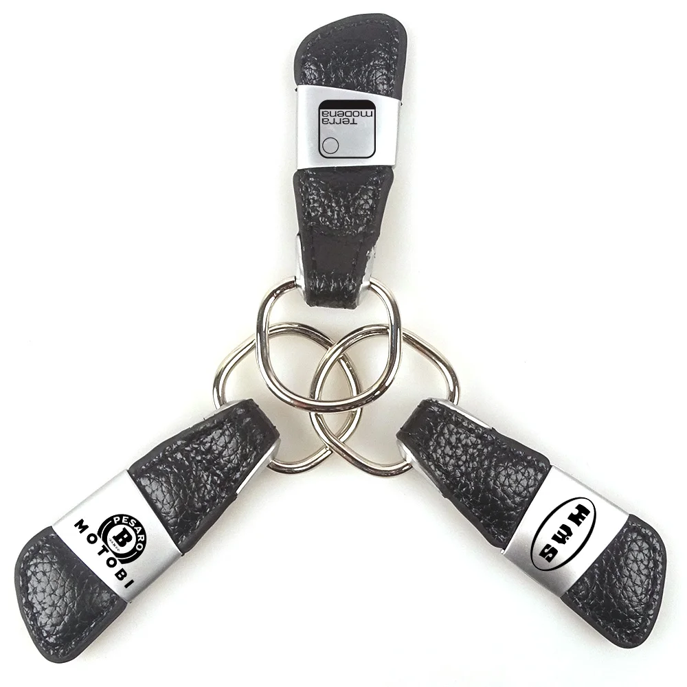 Motorcycle Emblem Genuine Leather Metal Key Chain Scooter Badge Keyring For Motobi Swm Terra Modena Tm Racing Vertemati Vor