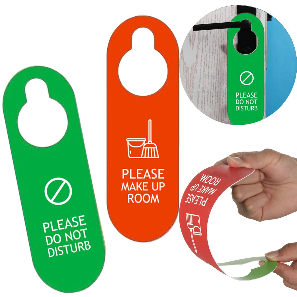 Tag Double-sided Hotel Bulletin Board Door Knobs Hanger Pendant Cleaning  Label Door Hanger Tags Do Not Disturb Signs
