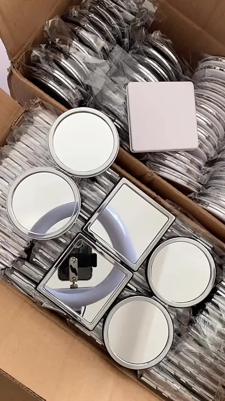 Compact 180° Rotating Travel Mirror for Men