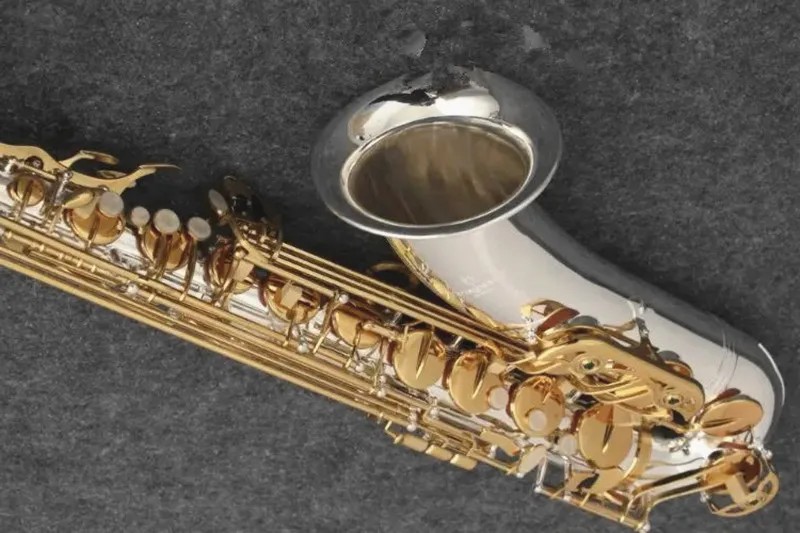 Marca japão novo saxofone tenor níquel prata T WO37 chave de ouro profissional tenor sax com