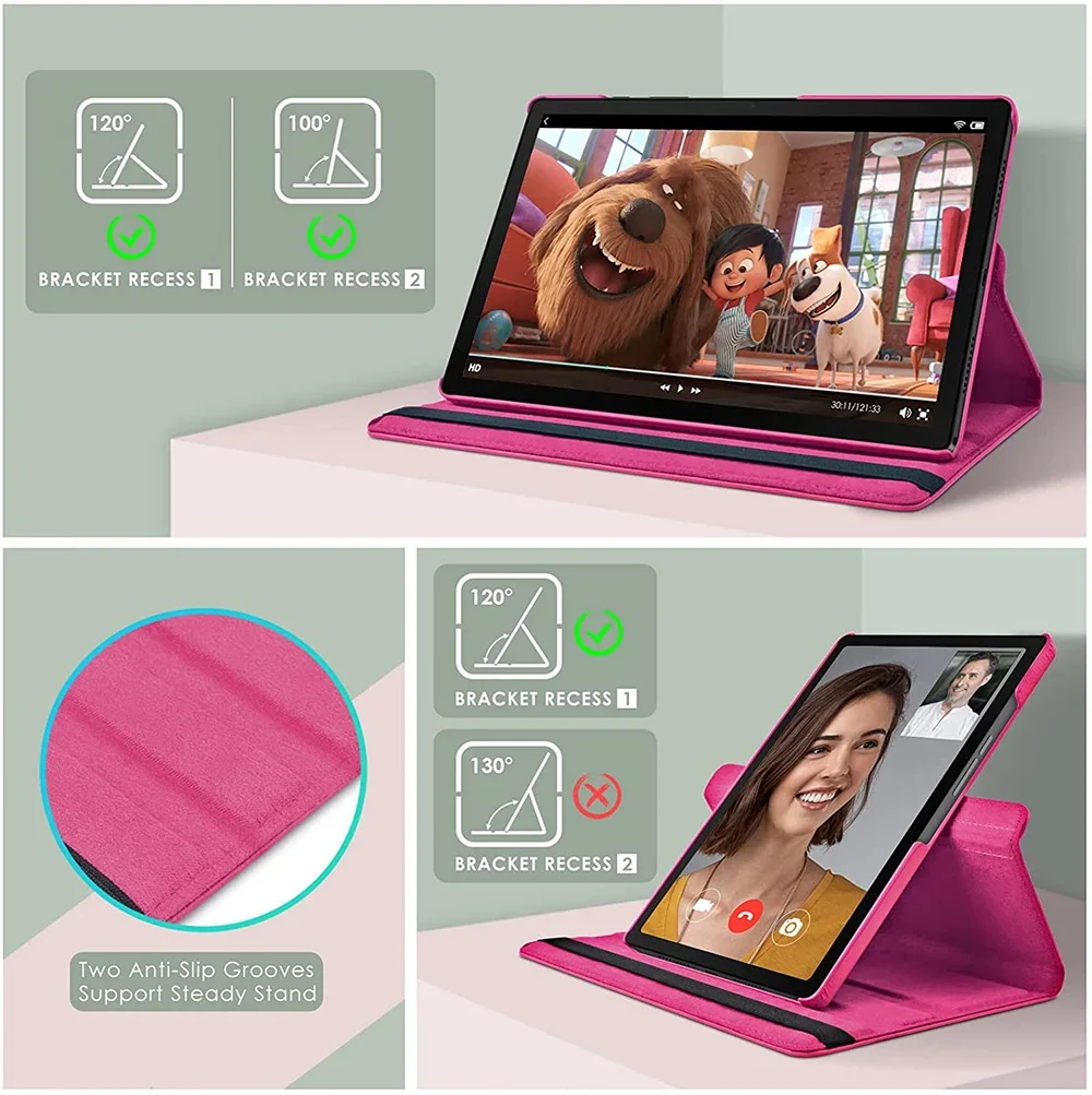 Estojo Giratório para Lenovo Tab M10 Plus 2ª Geração Tb125f Tb-128f 10.6 M10 3ª Geração Tb328f 10.1 Auto Dormir Wake - Imagem 5