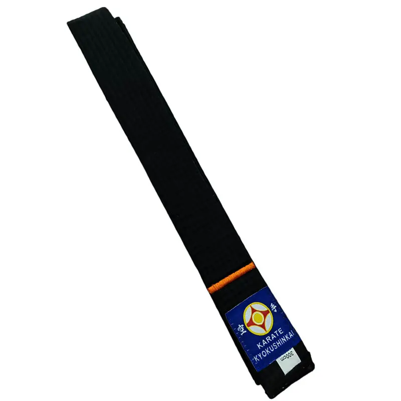 Kyokushin Karate Black Belt Embroidery Japanese Martial Arts Sports IKF Club Polyester Decorations Customized Name Width 4cm
