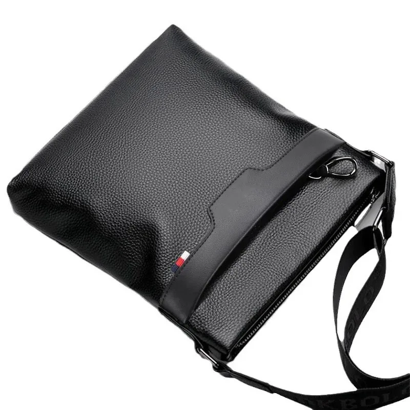 Luxury Vintage Men Bag PU Leather Shoulder Bag Business Messenger Crossbody Bag Large Capacity Male Casual Handbag