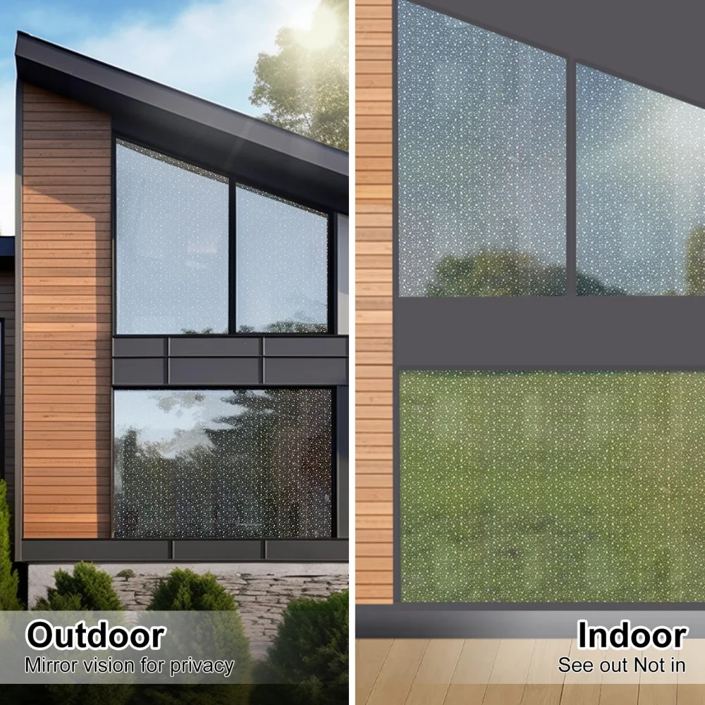 FANCY FIX One way mirror privacy glass film starry sky solar film UV sunscreen glass window decorative stickers