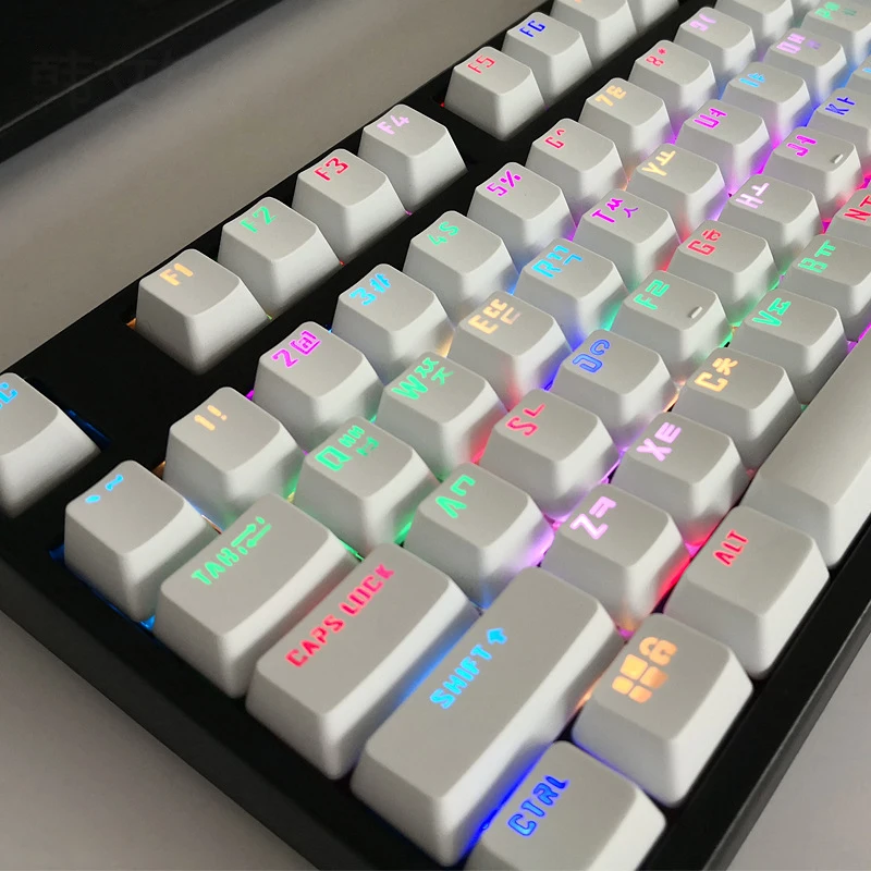 Keycap de Teclado Mecânico Perfil Oem Keycap para mx Switch 61 84 104 Chaves Russo Coreano Keycaps Retroiluminados Perfil Abs - Imagem 5