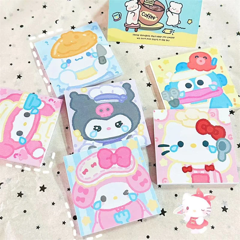 

24 шт./партия Sanrio Kawaii животные блокнот для записей клейкие блокноты канцелярские этикетки блокнот планировщик наклейка канцелярские принадлежности