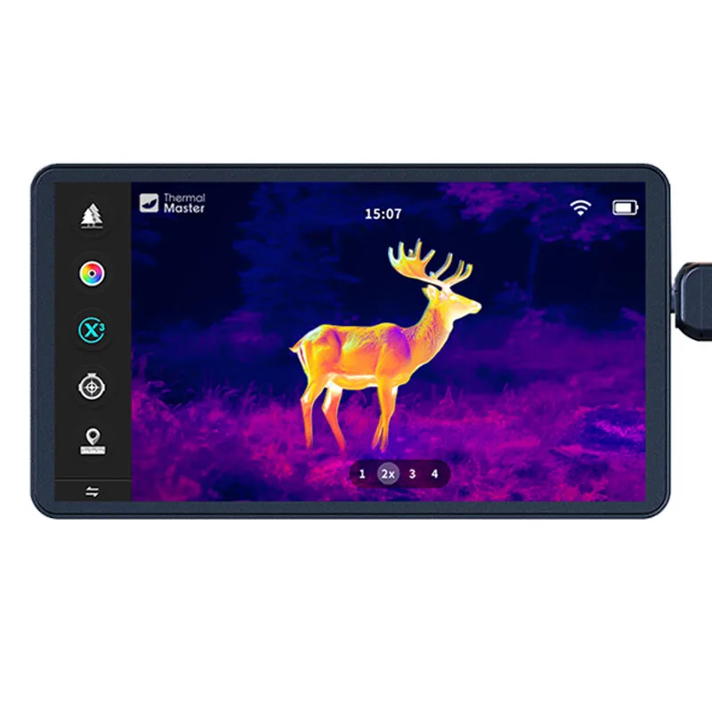 THERMAL MASTER DV2 휴대용 열화상 카메라 512×384 해상도 13mm 렌즈 1000m 감지 범위 5인치 화면 블루투스 와이파이