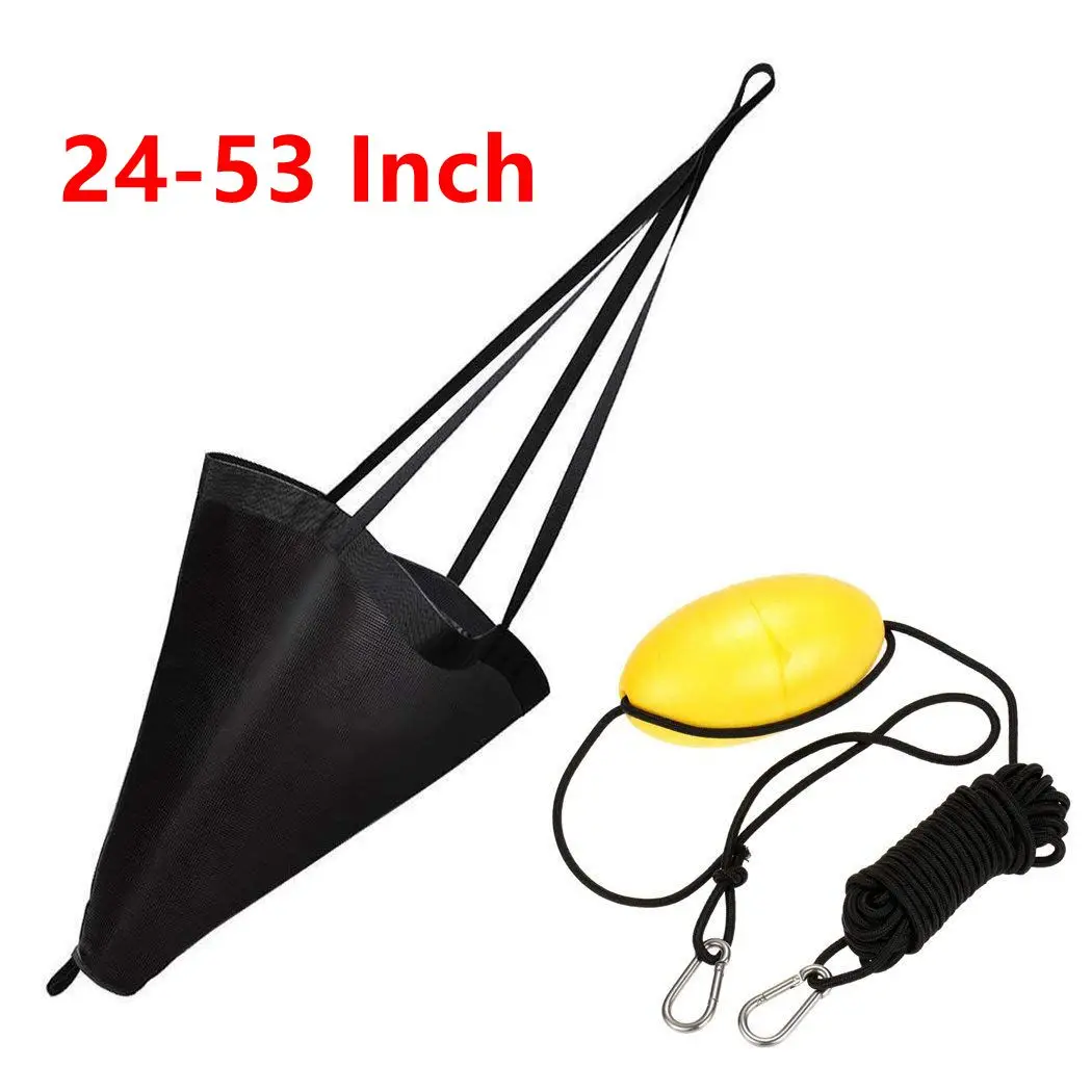 18/32/42/53'' Sea Drogue Anchor Float Marine Kayak Drift Rowing Boat Fishing Brake Lifeboat Anchor Yacht Traction Rope Buoy Ball