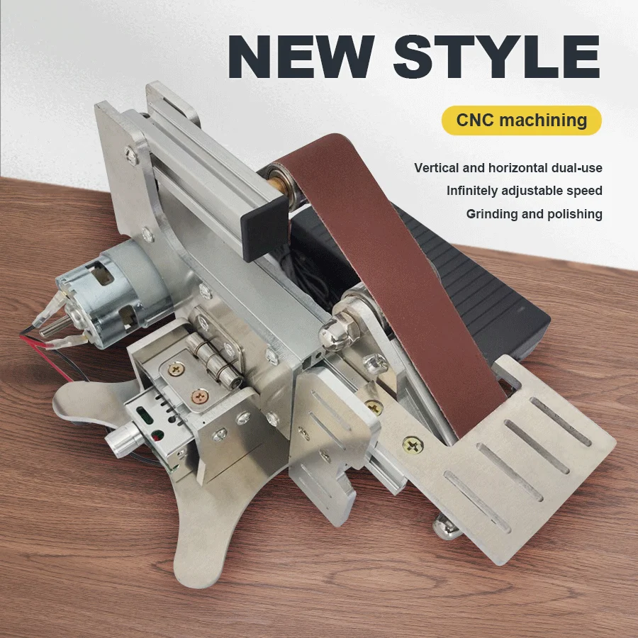 533x30mm Multi-Function Mini Micro Sander Grinding Electric Small Belt Sander DIY Benchtop Stand Home Knife Sharpening Machine