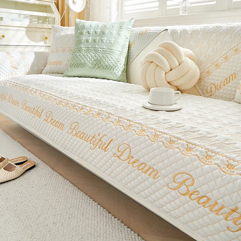 

Thicken Cotton Sofa Cushion for Living Room Sofa Towel Mat Non-slip Couch Cover L Corner Sofa Towel Seat Pad Home Protection