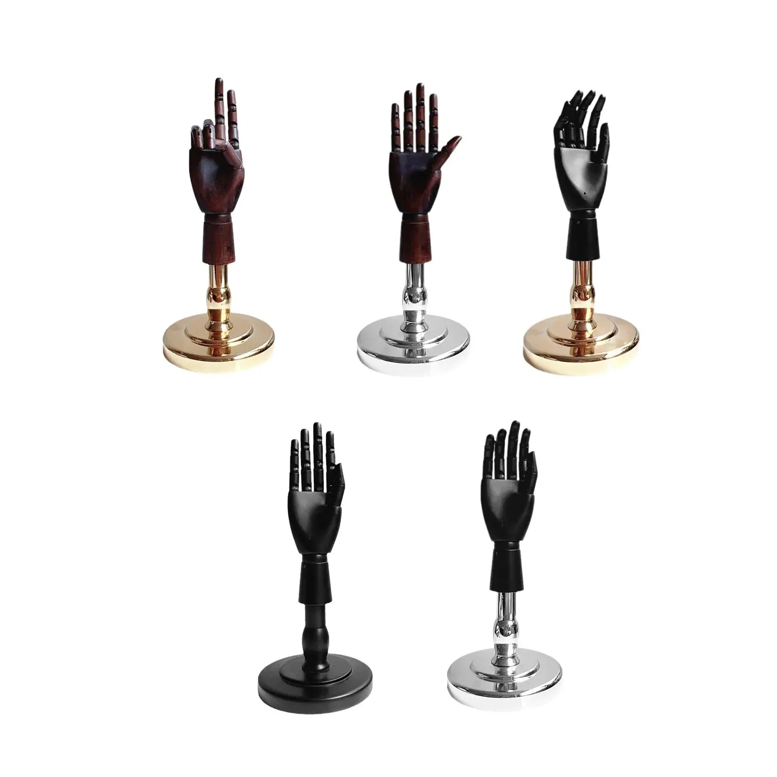 

Wooden Artist Articulated Hand Mannequin Jewelry Holder Manikin Hand Figure for Art Drawing Painting Sketching Office Decoration