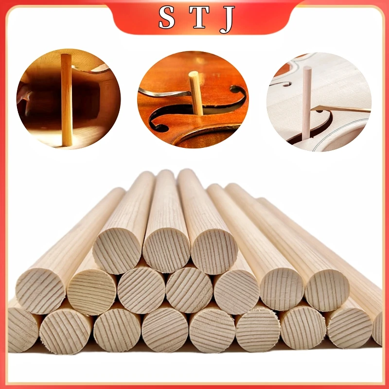 

10PCS Viola Violin 4/4 3/4 1/2 1/4 Column Speaker Sound Post Spruce Wood Cello Double bass Soundposts Fiddle Luthier Repair