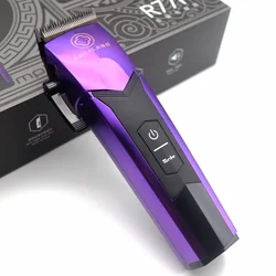 Professional Hair Cutting Machine Hair Clipper for Men Wireless Rechargeable Replacement Titanium Plated Blade Kulilang R77F