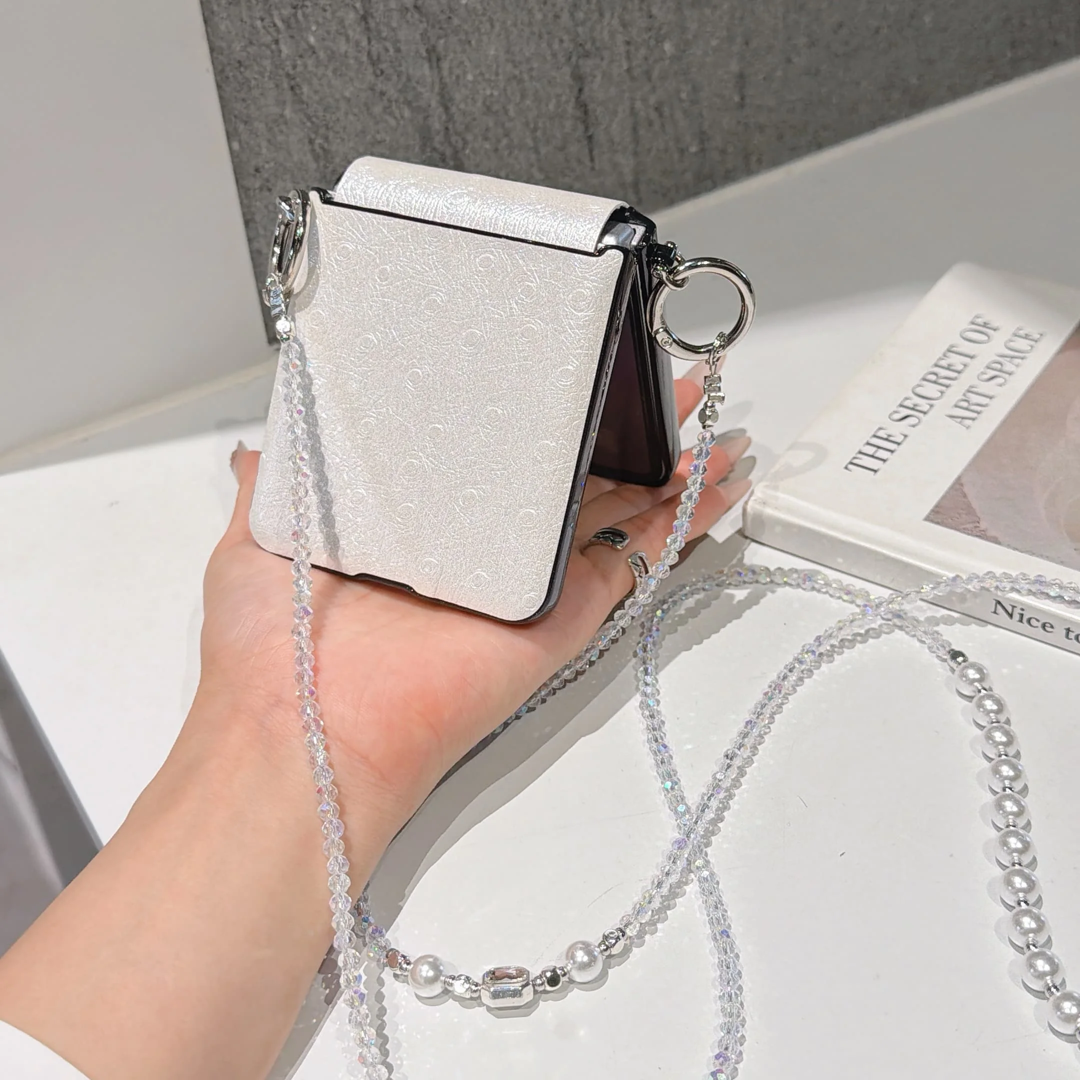 Premium PU Leather Crossbody Phone Case with Hinge Protection and Bracelet Strap
