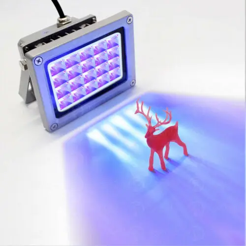 

20W 405nm UV Resin LED Curing Light Floodlight/Spotlight Lamp for SLA DLP 3D Printer or Rotating Solar Display Stand