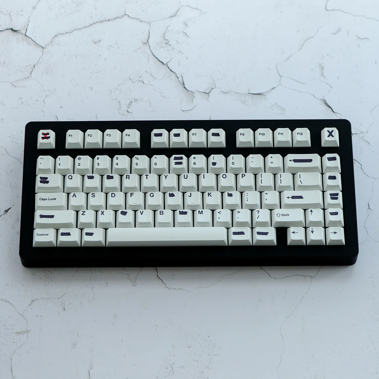 conjunto redacted tema keycaps para mx switch teclado mecânico pbt tintura sublimação chave tampões cereja perfil gmk