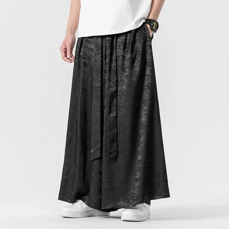 Men Loose Harem Pants Vintage Casual Wide-Leg Trousers Male Belt Jogger Oversized Men Pants Streetwear Clothes