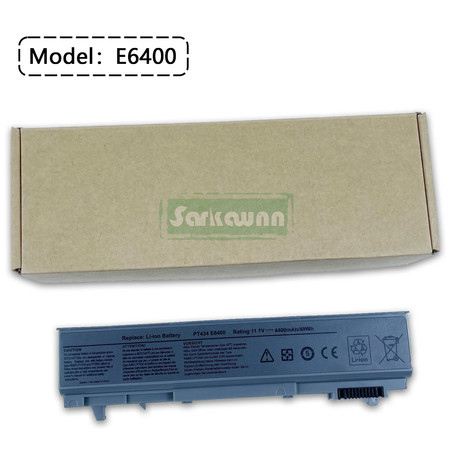 Sarkawnn 5200mah da Bateria do Portátil para Dell Latitude E6400 E6500 E8400 E5410 E6510 Dell Precision M2400 Pt434 E6400 - Imagem 5
