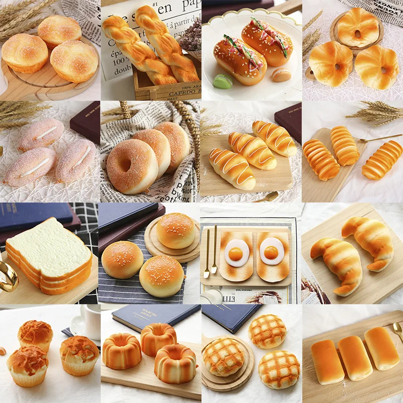 Artificial Bread Doughnuts Simulation Donut Fake Cake Bakery Room Photography Props Window Decoration Wedding Party Home Decor food model food photography props kitchen food toys bread food model donut photography props