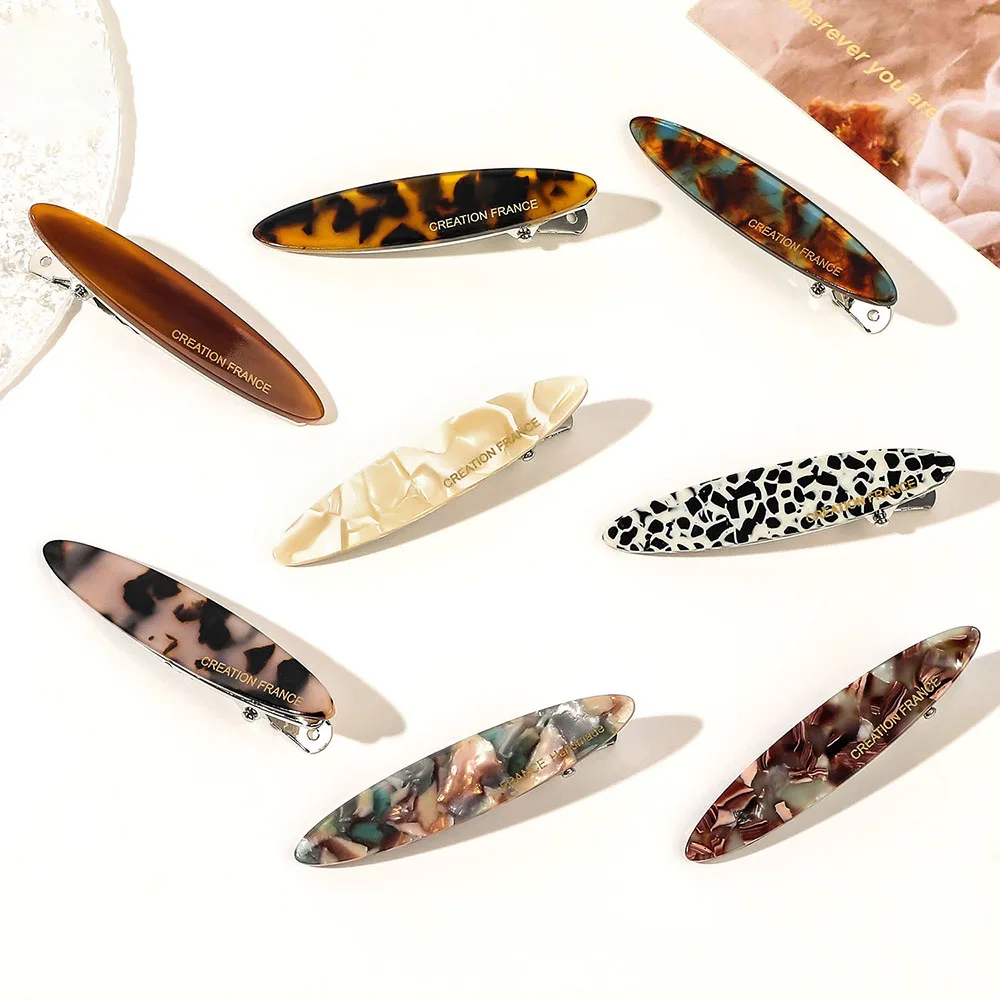 

8 шт. леопардовые бесшовные заколки для волос, боковая челка, зажим для бахромы, аксессуары для мытья лица, женские заколки для укладки волос для девочек