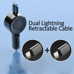 High - Power 4 - in - 1 Retractable Car Charger with USB - C and Dual USB Ports (TS81 - 9PD - DL)