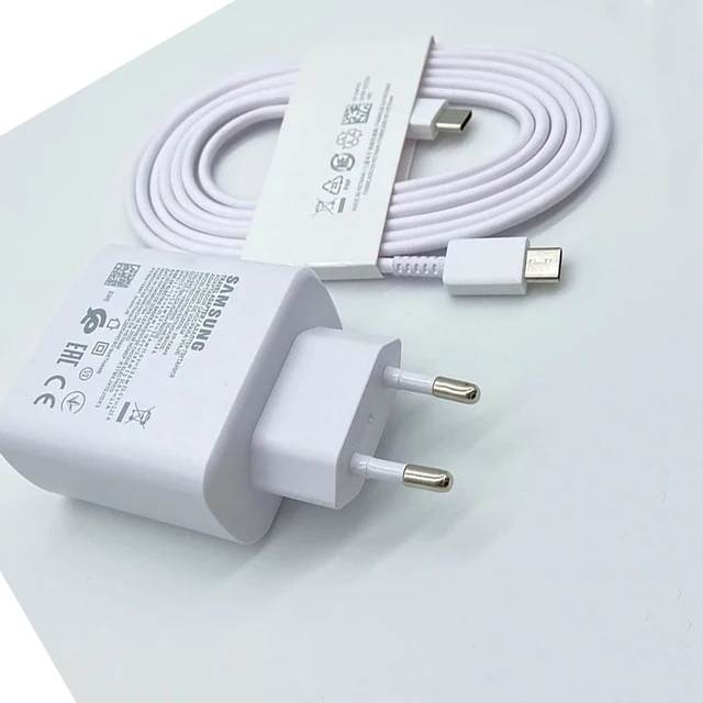 Samsung Charger 45W Super Fast Charge EU USB-C Adapter 1/1.8 M Type C Cable For Galaxy S23 S24 S22 S21 S20 Ultra Tab S9Plus F55 1
