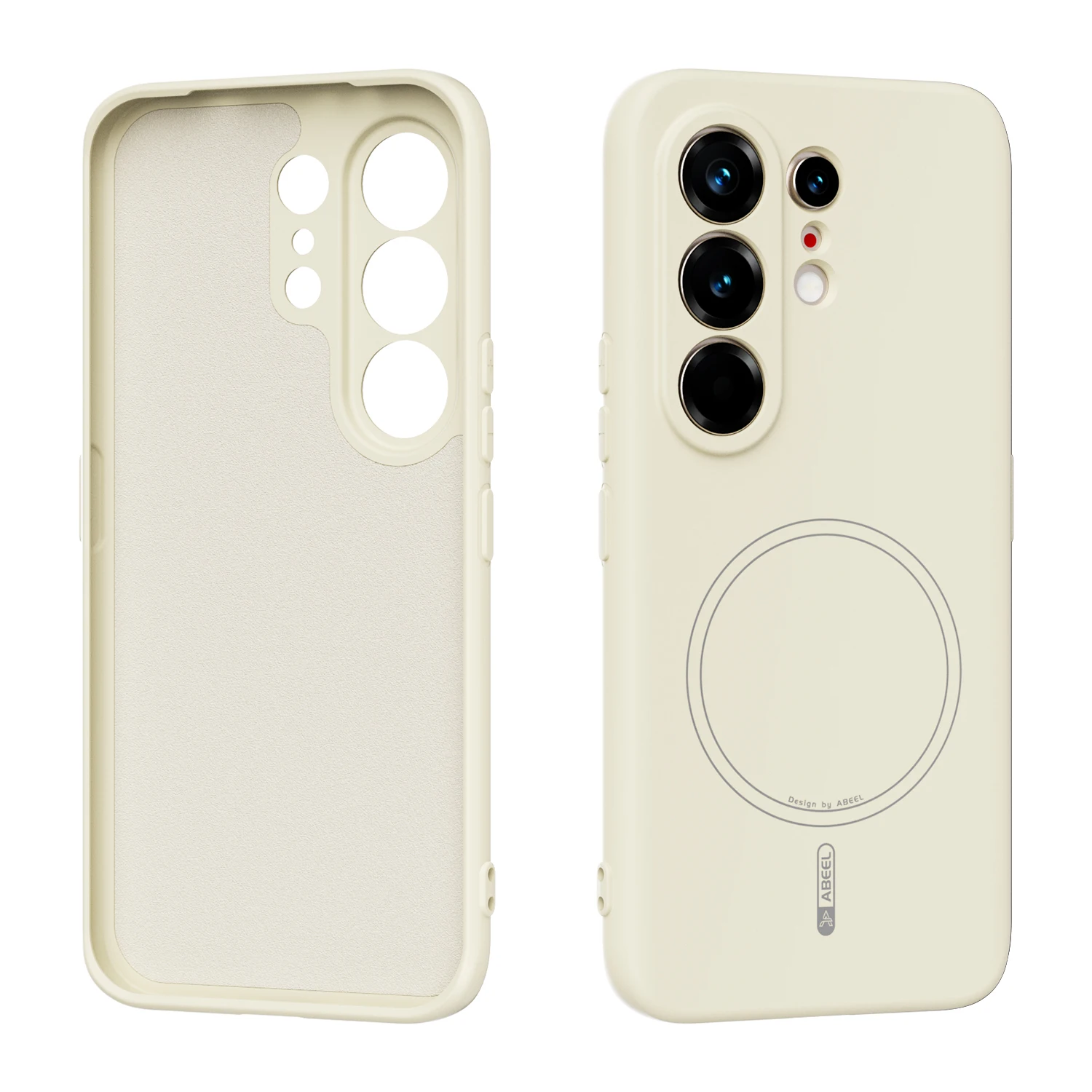 Macaron Color Soft Silicone Magnetic Full Protective Phone Case