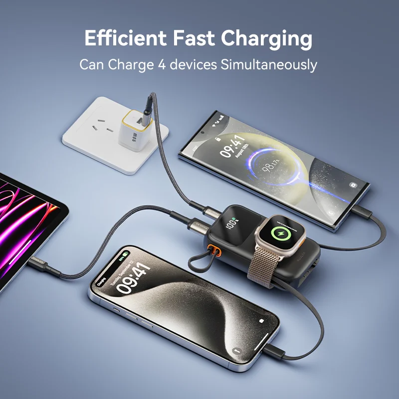 10000mAh Power Bank 22.5W Fast Charging for Apple watch Wireless Charger Portable Charger with Cable for iPhone Charger Adapter Battery Charger Wireless Charger Power Supply Adapter Fast Charger Battery Charger Adapter