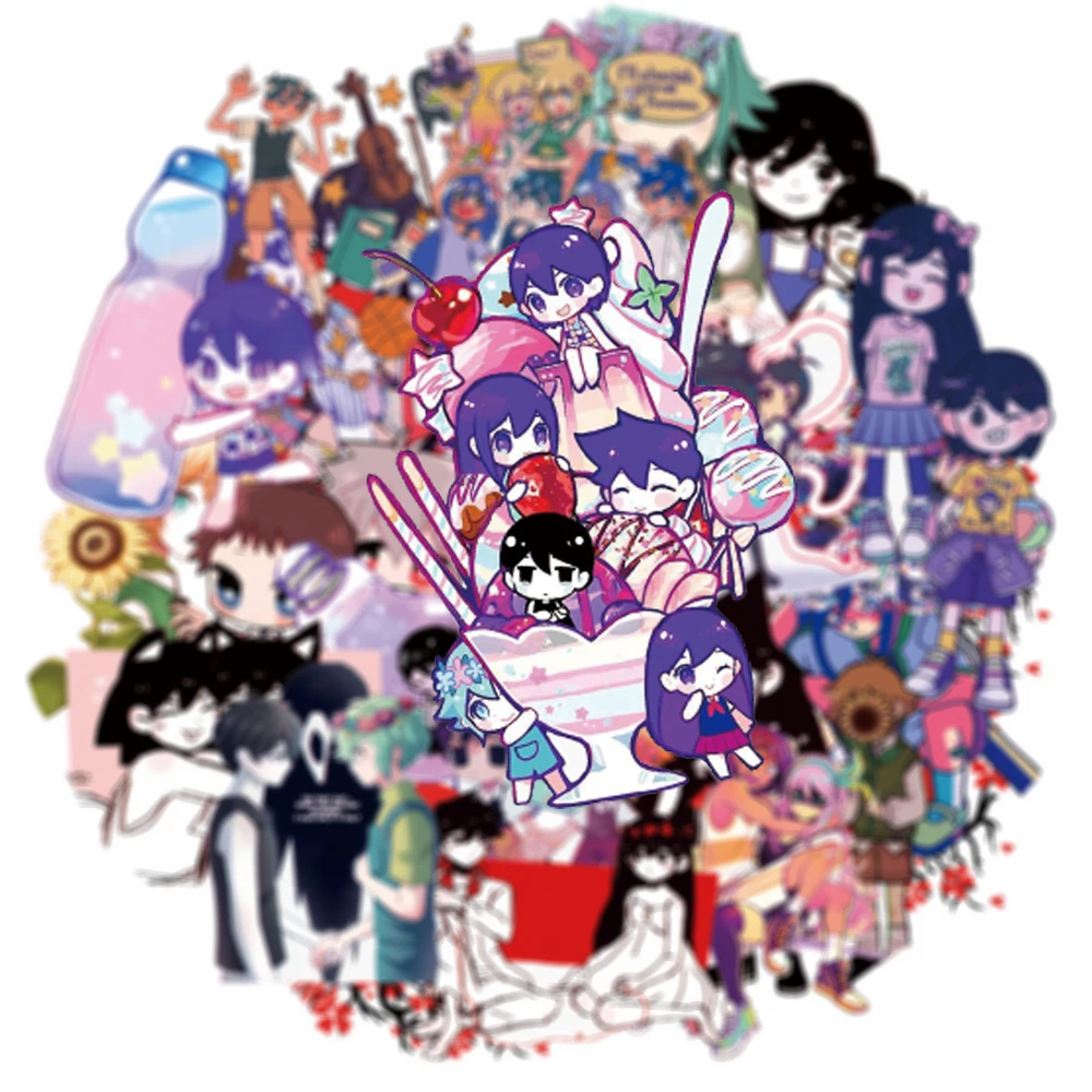 10/30/60pcs Game Omori Stickers Anime Decals Graffiti Car Skateboard Laptop Omori Sunny Waterproof Cartoon Sticker for Kid Toys