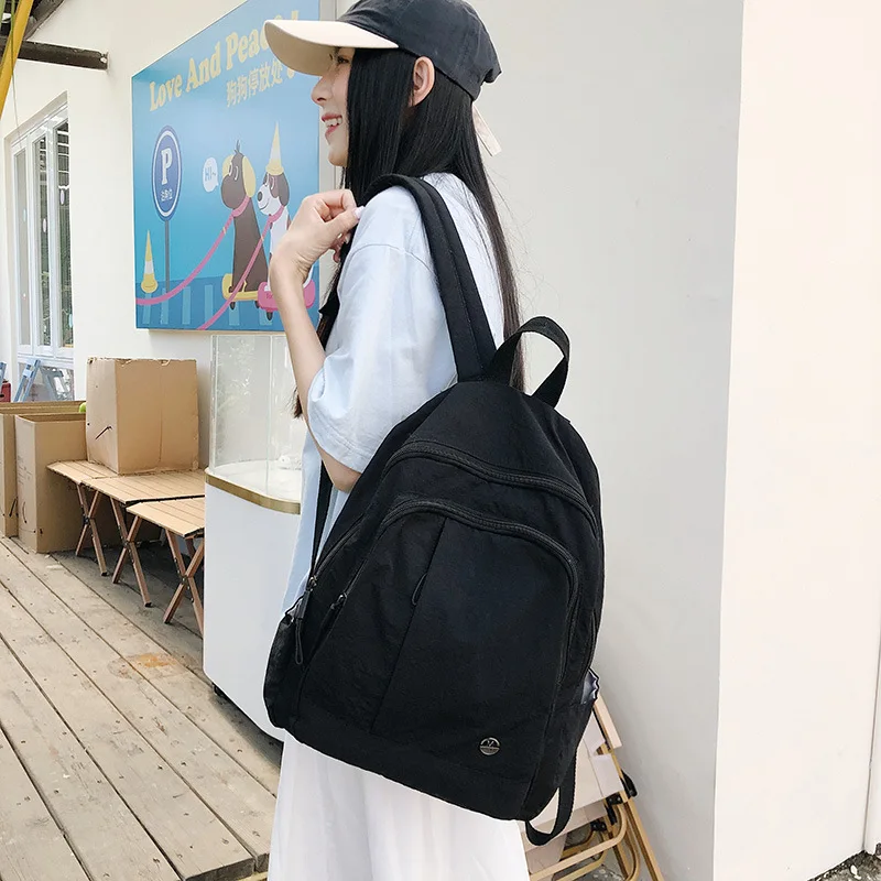 حقيبة ظهر كاجوال للنساء خفيفة الوزن ومقاومة للماء للسفر، حقيبة نسائية ذات سعة كبيرة، حقيبة ظهر مدرسية للبنات في الكلية