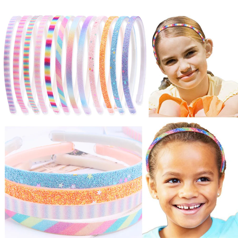 

Детская Милая повязка для волос 1 см свежая повязка для волос с градиентом для принцессы тканевая повязка на голову украшение
