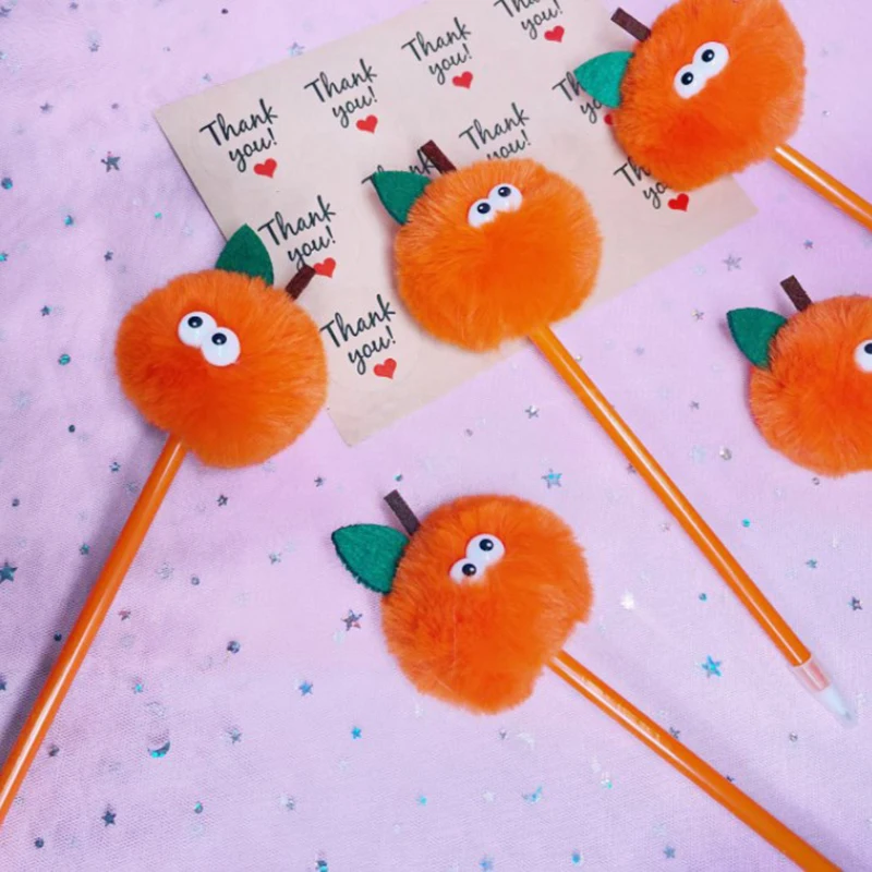 

Плюшевая шариковая гелевая ручка, школьные канцелярские принадлежности, канцелярские принадлежности, милые кавайные творческие милые ручки