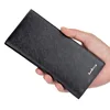 Ultra Thin Men's Long Wallet Leather Business Purse ID Card Postcard Note Storage Holder Foldable Male Handheld Purse 4