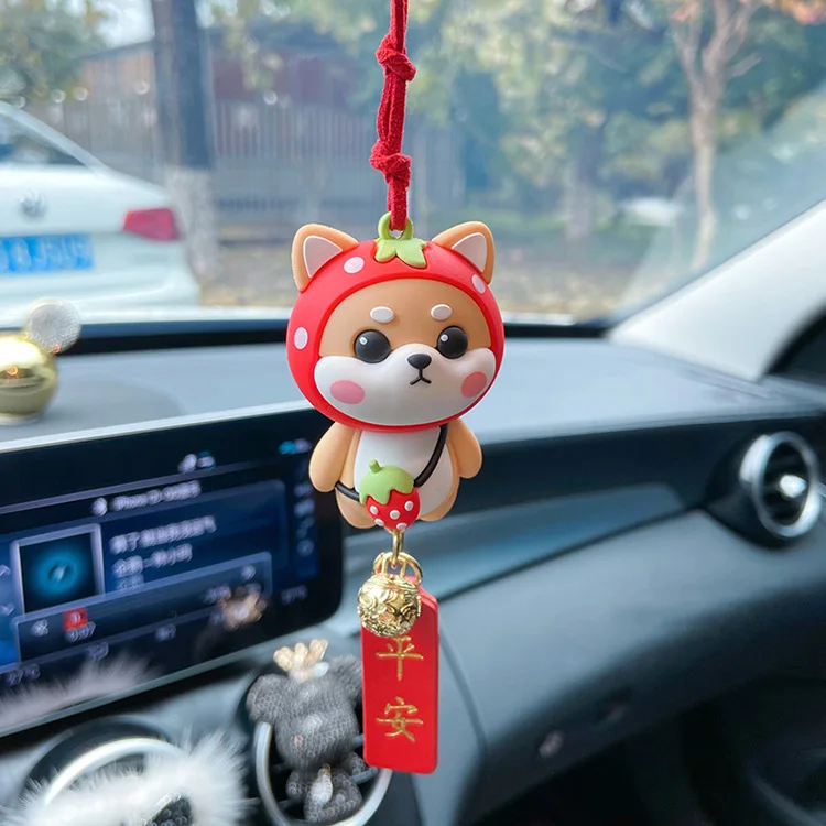 Anime Auto Innen Dekoration Nette Cartoon Shiba Inu Auto Rückspiegel  Anhänger Dekoration Für Auto Geschenk Innen Zubehör - AliExpress