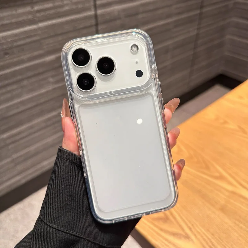 Premium Shockproof Clear Acrylic Phone Case with Transparent Bumper