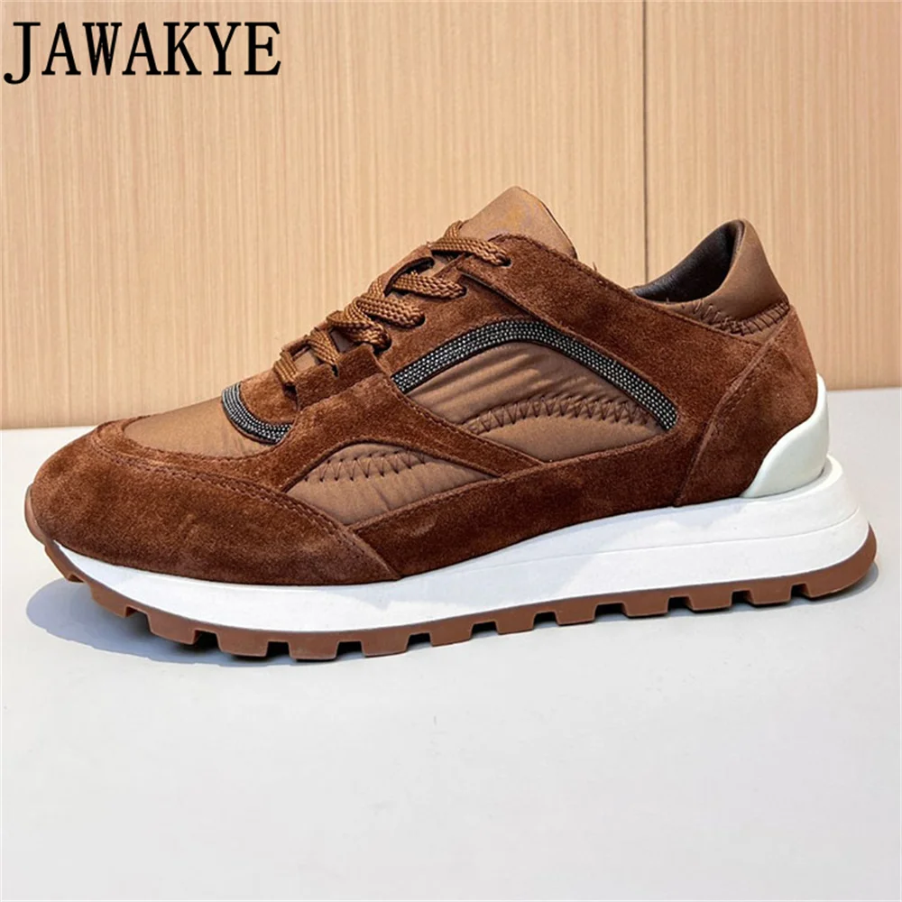 

Женские кроссовки из натуральной кожи, на шнуровке