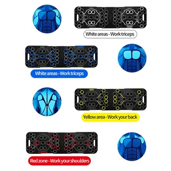 54-hole widened push-up board, multi-functional push-up support training board, push-up pole, pectoral muscle exercise equipment 2