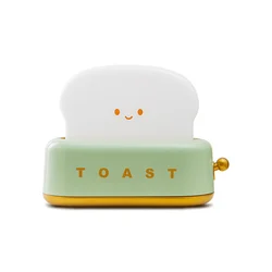LED Wake - Up Nightlight Alarm Clock - Creative Bedside Lamp with USB and Dimmable Settings (Green)