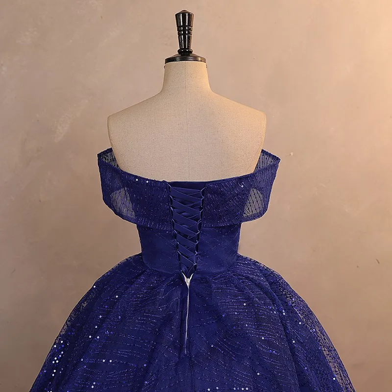 Quinceanera Dresses Shinny Sequin Birthdat Party Dress Prom Gown Plus Size Ashley Gloria