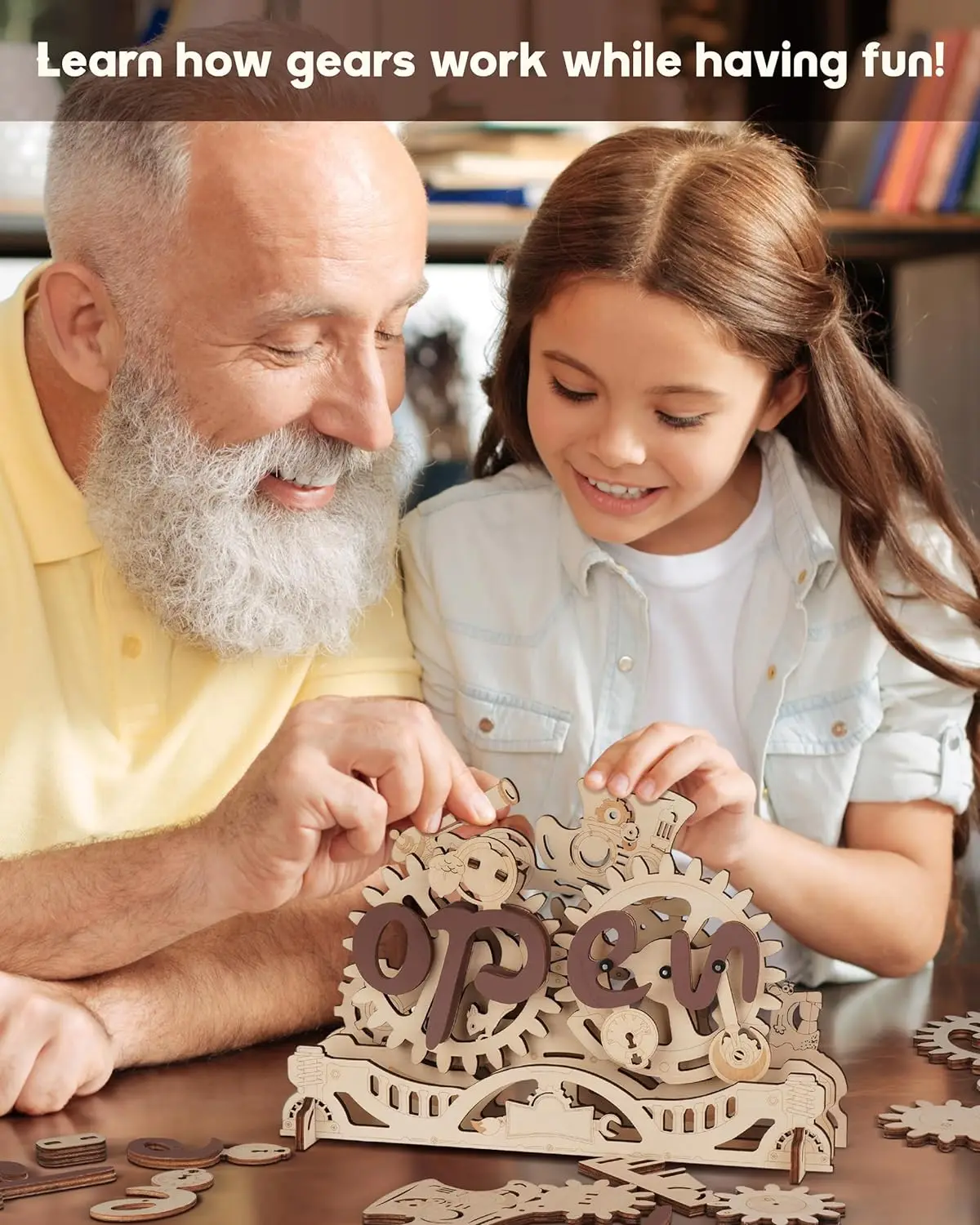 ROKR 3D DIY Houten Puzzel voor Volwassenen en Jongeren Horoscoop Wandklok Model Kits voor Volwassenen om te Bouwen Retro Decoratie Cadeaus