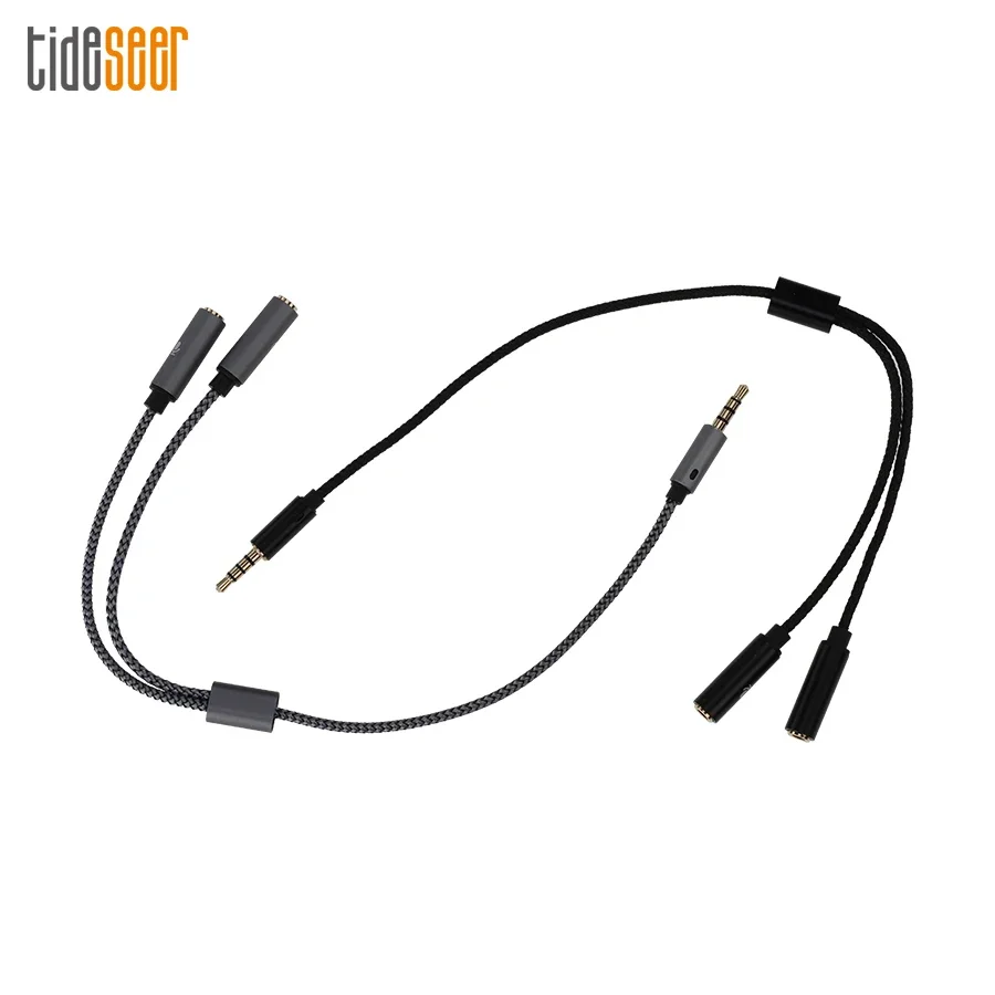 

100 шт. 3,5 мм аудиокабель-разветвитель для гарнитуры, ПК, компьютера, ноутбука, 3,5 мм, 1 штекер, 2 гнезда, микрофон, переходник AUX, шнур, провод