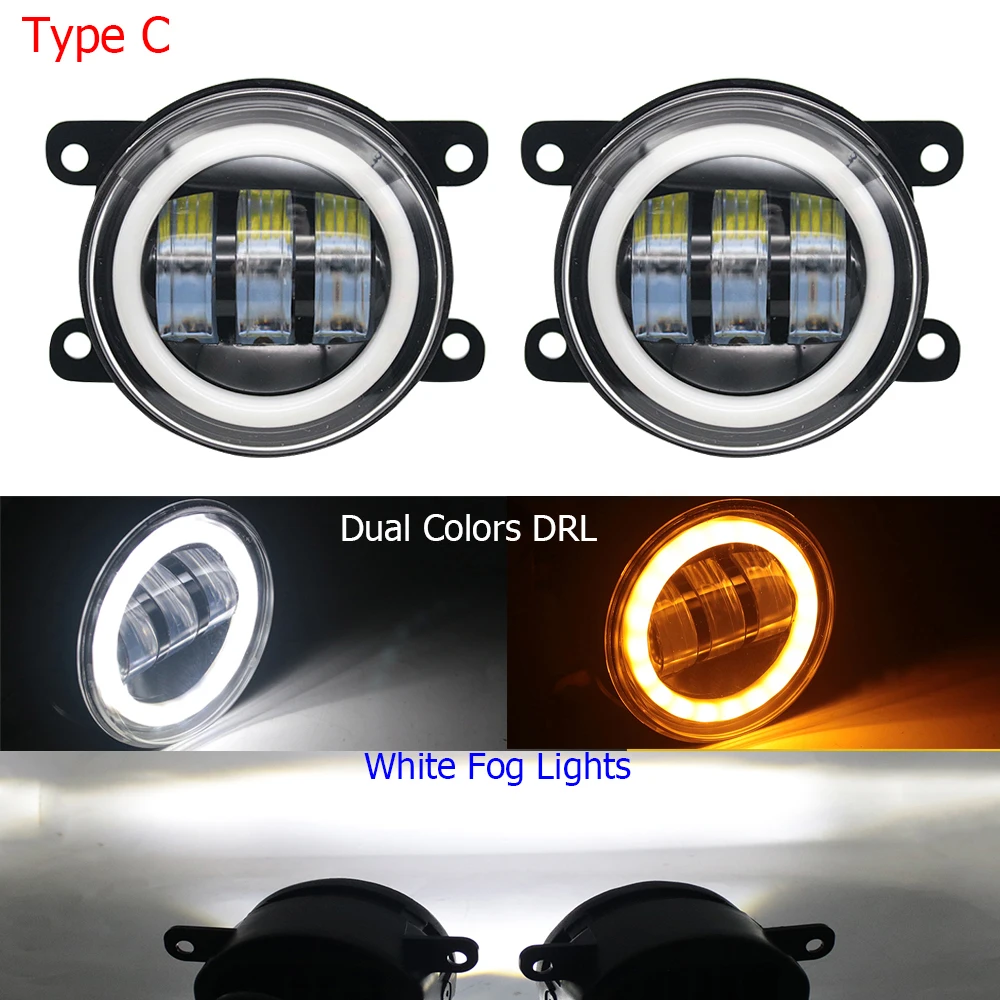 NJSBYL LED Fog DRL Lights for Range-Rover L322/Sport L320 2010-2012,  Land-Rover LR2/LR4 2010-2016 White LED Daytime Running Driving Spot Fog  Lamps